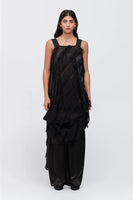 Taylor: DIVERGE DRESS - BLACK TASSEL