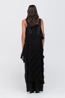 Taylor: DIVERGE DRESS - BLACK TASSEL