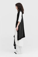 Taylor: Offset Wrap Vest - Black Lace