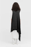 Taylor: Offset Wrap Vest - Black Lace