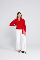 Thing Thing: Wrapt Cardigan. Red.