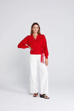 Thing Thing: Wrapt Cardigan. Red.