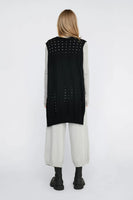Taylor: Textured Assemble Vest. Black.