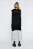 Taylor: Textured Assemble Vest. Black.