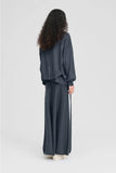 Recline by Taylor: Stitched Article Sweater - Storm/Ivory