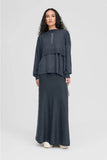 Recline by Taylor: Stitched Article Sweater - Storm/Ivory