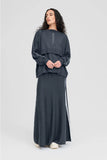 Recline by Taylor: Stitched Article Sweater - Storm/Ivory