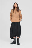 Recline by Taylor: Stitched Article Sweater - Toffee/Black
