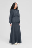 Recline by Taylor: Stitched Article Sweater - Storm/Ivory
