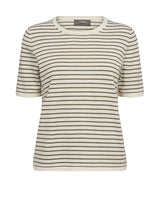 Mosh Mosh: Ani SS Stripe Knit Tee. Mermaid