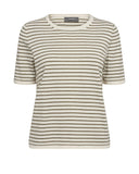 Mosh Mosh: Ani SS Stripe Knit Tee. Mermaid