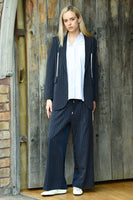 Cooper: Leg Of Mercy Pant. Navy Pinstripe.