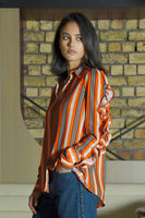 Cooper: Low Blows Shirt. Orange Stripe.