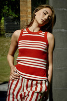 COOPER: Singlet Weather Top. Red and Vintage