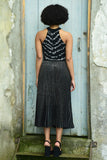 Coop: Taken Glitterally Skirt. Black/Silver.
