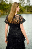 Curate: Drink Bling +Be Merry Dress. Black Sequin.