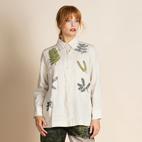 Megan Salmon: embroidered liberty trapeze shirt