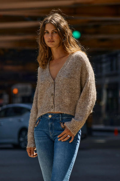 Mosh Mosh: Zelda Warm Cardigan. Tannin