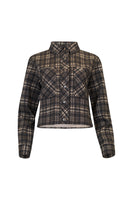 Madly Sweetly: Plaidwork Jacket. Charcoal Check