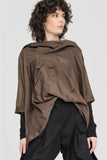 Taylor: Squared Assembly Top. Coffee Bean