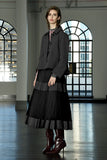 Trelise Cooper: Tier Diary Skirt. Black.