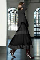 Trelise Cooper: Tier Diary Skirt. Black.