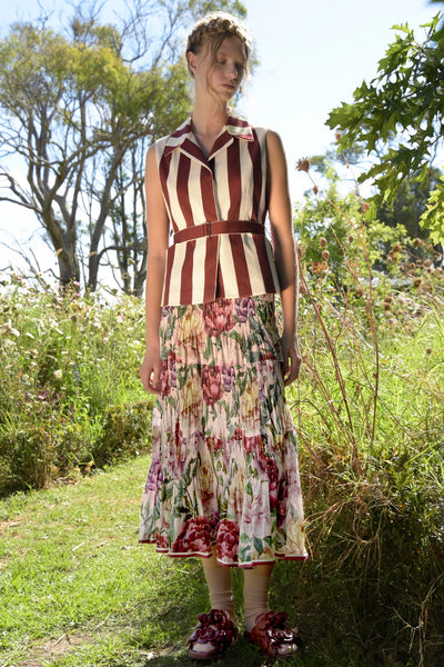 Trelise Cooper: Scunchie Bar Skirt. Peony Floral On sale was $549.00