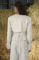 Trelise Cooper: Over The Crop Jacket. Oatmeal. On sale was $599.00