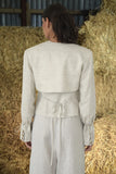 Trelise Cooper: Over The Crop Jacket. Oatmeal. On sale was $599.00