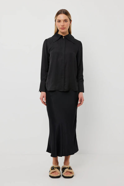Tuesday: Dom Skirt. Black Satin.