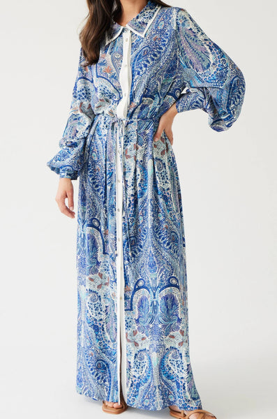 Tuesday: Yoyo Dress. Blue Paisley.