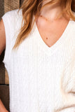 Tuesday: Jasper Vest | White Cable