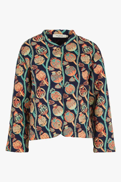 Nice Things: Iznik Print Quilted Jacket.