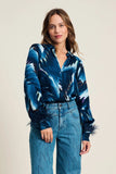 Pom: Blouse - Feathers Blue